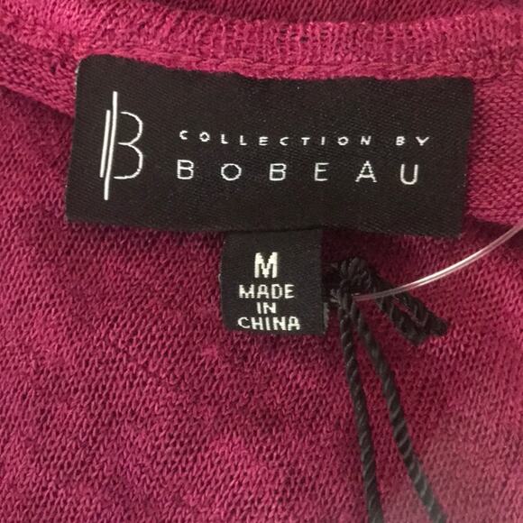 Bobeau Ella Flutter Sleeve Scoop Mulberry Shirt Medium blouse top short sleeve - Picture 4 of 7